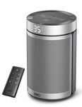 Dreo Electric Heater, 1500W Energy Efficient Space Silent Room Heater, Portable Ceramic Fan Heaters, Thermostat 3 Modes 12H Timer, Overheat & Tip Over Protection, for Bedroom, Atom 316, Silver