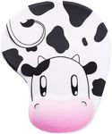 uxcell Ergonomic Mouse Pad with Wrist Support Rest Cow Style Cute Mouse Pad, Comfortable Computer Mouse Pad with Non-Slip Rubber Base for Office & Home, 9.1 x 7.5 in, Black White