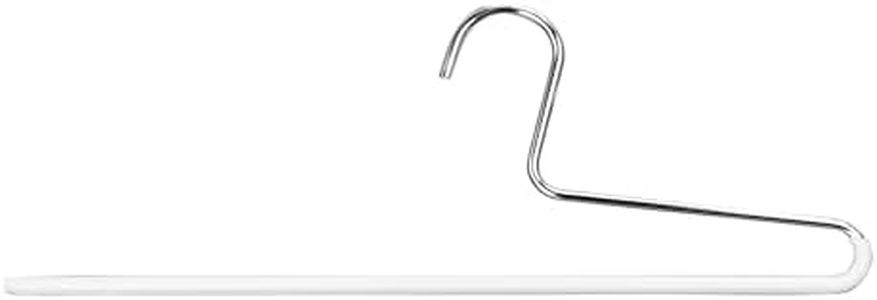 Mawa by Reston Lloyd Trouser Series Non-Slip Space-Saving Clothes Hanger with Single Rod for Pants, Style KH/1, Set of 10, White