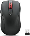 Lenovo USB-C Rechargeable Silent Mouse (WL500) - Silent Buttons, USB-C Rechargeable, Ambidextrous Grip, Adjustable DPI - Plug-and-Play 2.4G Receiver Computer Mouse (Black)