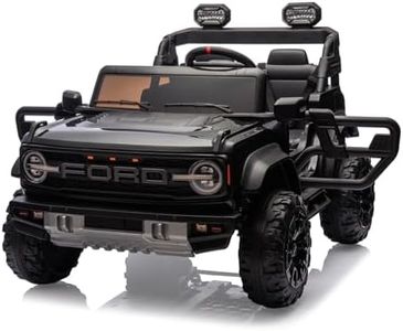 Bonnlo Ferngesteuertes Auto Ford Bronco Raptor, Elektrofahrzeug ab 3 Jahren, Kinder Elektroauto mit Fernbedienung, 2 x 45W Motoren, Zwei Fahrmodi, Auto Spielzeug, Doppelsitzer, Schwarz