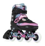 SFR Pixel Inline Skates with 4-Size Adjustable Sizing, Buckle and Hook and Loop Closure, Comfortable Soft Liner and High Cuff for Stability, for Children and Adults of All Abilities, Unisex