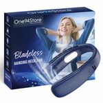 One94Store Portable Bladeless Neck Fan – Modern Design, 12 Air Outlets, 2400mAh Rechargeable Battery, USB Powered, 5-Speed Hands-Free Cooling Fan, Up to 6 Hours Use for Indoor&Outdoor (Blue)