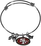 NFL Siskiyou Sports Womens San Francisco 49ers Charm Bangle Bracelet One Size Team Color