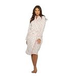 TheNightwearStore Womens Polycotton Robe Long Dressing Gown Floral Printed Long sleeve Lightweight Gown Kimono Style Wrap Womens Lounge Robe Size 8-26