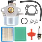 ZAMDOE 498965 Carburetor Compatible for Briggs and Stratton Quantum Engine Lawn Mower Engine Replace 498965 494216 493422 494971 with Gasket Air Filter Spark Plug