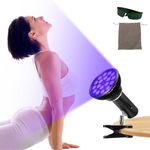 Tanning Lamp 54W Sun Lamp for Face and Body with Eye Mask & Adjustable Angle, 395nm UV Thearpy Light for Home, Sunbathing Self Tanning Device for Uniform Skin Tone & Healthy Glow, 18 LED Beads