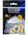 Gripit Yellow Plasterboard Fixings - Pack of 4 - Heavy Duty Plasterboard Fixings for Drywall & Stud Walls, Holds Up to 71kg - Ideal for Blinds, Curtains, Mirrors & Frames - Easy Install & UK Designed