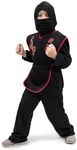 Ninja Costume for Kids, Boys and Girls, Martial Arts Warrior Halloween Dress Up Adventure Outfit (Large 7-9 Years Old)