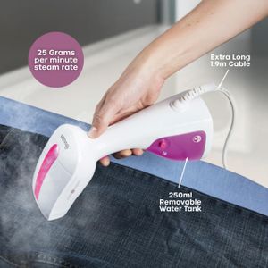 Swan Handheld Garment Steamer – White and Pink