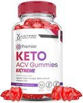 Premier Keto ACV Gummies Extreme 2000MG Premier Keto Gummies Apple Cider Vinegar Formulated with Pomegranate Beet Juice Powder B12 Vegan Non GMO 60 Gummys