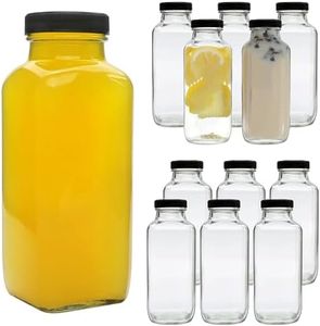 Accguan 16oz Reusable Water Bottles,Vintage Water Bottles for Juicing,Hot Sauce,Kombucha,Ginger Jar,Potion,Oil,Milk,Whiskey,Portable Travel Bottle,Smoothies Bottle(12pack)