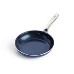 Blue Diamond Cookware Diamond Infused Ceramic Nonstick 20cm Frying Pan Skillet, PFAS-Free, Induction, Oven Safe, Blue