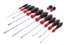 Wiha 30297 12-Piece Slotted and Phillips Screwdriver Set with Soft Finish Handles