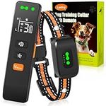 Luctry Dog Training Collar with Remote, 3300Ft Anti Bark Collar for Dogs, IP67 Waterproof, Sound & Vibration Training Modes with Safety Lock USB Rechargeable Dog Collar for 8-100lbs Dogs