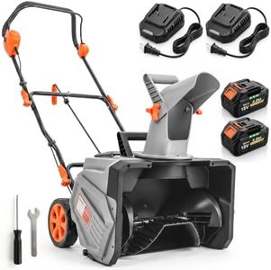 Outsunny 40V 18" Cordless Snow Blower with PU Auger, 1400W Brushless Motor