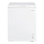 COMFEE' RCC146WH2UK(E) 143L Freestanding Chest Freezer, Refrigeration and Freezer Conversion, Inverter Compressor, 4 Star Freezer Rating, Quiet 37dB, Suitable for Outbuildings & Garages, White