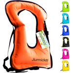 Inflatable Snorkel Vest Adults, Portable Snorkel Jacket, Buoyancy Vest for Snorkeling, Swimming, Kayaking, Boating, Safety Load Up to 220 Ibs