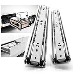 AOLISHENG 1 Pair Heavy Duty Drawer Slides 12 14 16 18 20 22 24 26 28 30 32 34 36 38 40 Inch 100 lb Load Capacity Side Mount Full Extension Ball Bearing Cabinet Rails Tool Box Runners Tracks Glides