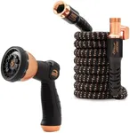 2024 Pocket Hose Copper Bullet With Thumb Spray Nozzle AS-SEEN-ON-TV Expands to 25 ft, 650psi 3/4 in Solid Copper Anodized Aluminum Fittings Lead-Free Lightweight No-Kink Garden Hose