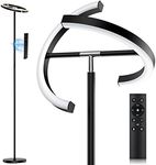 Anyuainiya Floor Lamps for Living Room,Modern Bright LED Standing Lamp,Stepless Dimmable 3000K-6000K Rotatable Reading Standing Light,Touch&Remote Control Uplighter Floor Lamp for Living Room Bedroom