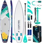 TIDETREK 11'6" Inflatable Stand Up Paddle Boards, Premium SUP Accessories, Non-Slip Comfort Deck for Youth & Adults (Ocean Sunrise)