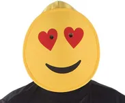 Dress Up America Smiling Hearts emoticon Mask for Adults Funny Head Mask Accessory (one size)