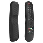 RAYA Silicone TV Remote Cover Compatible with LG Smart TV Remote LG AN-MR21GA (2021) LG MR22GA (2022) LG Magic Remote Case with Lanyard [Remote NOT Included] (Black)