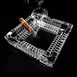 VOIDROP Rectangle Heavy Glass Crystal Ashtray For Indoor, Ash Trays For Smoking For Home, Ashtray For Cigarette Stylish, Ashtray For Home, Car Ashtray, New Glass Ashtray, Home Décor Astray For Office