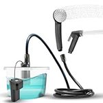 Colapz Rechargeable Camping Shower - Portable Shower for Dogs - Jet Wash for Bikes - 1 Shower Head - 1 Jet Head - Carry Case included - Campervan Essentials