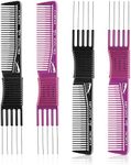 Patelai Hair Comb, 4 Pieces Carbon 