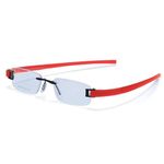 RSINC Rimless frame eyeglass Spectacle Optical Prescription For Men And Women Modern Unisex Business Collage Fashion School Ladies Sports Tag black red -51-18-140TAG A1