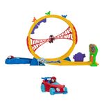 MARVEL Spidey and His Amazing Friends - Amazing Metals Super Loop Track Set - 28-Inch Race Track with Launcher, 360 Degree Super Loop, and Exclusive Amazing Metals Vehicle