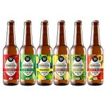 Toyo Kombucha-Sparkling Fermented Probiotic Tea Trial Pack|330Ml (Pack Of 12)|Vegan,Gluten-Free|Includes Exotic Peach,Lemongrass,Ginger Lemon,Cranberry,Pineapple,Original (Variety Pack)
