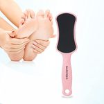 Majestique Double Sided Pedicure Scrub, Professional Foot Scrapper and Foot Rasp for Dead Skin, Cracked Heels, Wet and Dry Feet Care - Pink