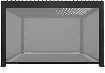 Mirador Accessory - 13Ft Side Adjustable Pull Down Screen for Mirador pergola 111S and 111DA, Enhance Outdoor Living Space with Pull-Down Sun Shade, Wind Block, UV Resistant, Charcoal, not pergola