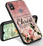 RYUITHDJP for Cricket Icon 4 Phone Case 6.5" Christian Bling Design, Phone Case for Cricket Icon 4 Case TPU Stylish Protective Cover