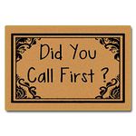 Did You Call First Funny Doormat Custom Indoor Outdoor mat Rug Home and Office Decorative Entry Rug Garden/Kitchen/Bedroom Mat Non-Slip Rubber 23.6 x15.7 Inch…