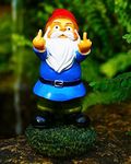 Funny Garden Gnomes, Colorful Garden Ornaments Double Middle Finger Outdoor