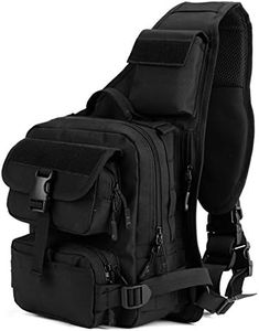 HUNTVP Tactical Military Sling Pack Chest Daypack Molle Backpack Shoulder Bag (Black)