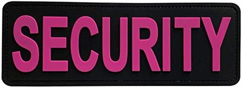 uuKen Large Security Officer Pink Tactical PVC Morale Patch 8.5x3 inches with Hook Fastener Back for Lady Women Enforcement Plate Carrier or Uniforms Vest and Tactical Clothing