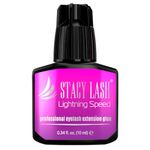 STACY LASH Lightning Speed Eyelash Extension Glue 10ml / 0.34 fl.oz / 0.3 Sec Dry/Retention – 6-8 Weeks/Extra Strong Black Adhesive/Lash Tech Supplies