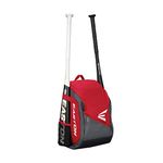 EASTON GAME READY Youth Bat & Equipment Backpack Bag | Baseball Softball | 2020 | Red | 2 Bat Pockets | Vented Main Compartment | Vented Shoe Pocket | Valuables Pocket | Fence Hook