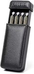 OZCHIN Pull-and-Push Cigarette Holder Smoking Tobacco Pipe Gifts Cigarette Case Holds 4 King Size Great Gift for Men (Black)