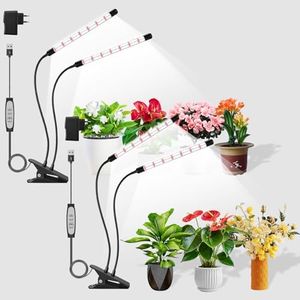 COKOLILA 2pcs Lampe pour Plantes, 320 LEDs lumière à spectre complet, 6500K 630nm pour plantes d'intérieur avec minuterie 6/12/18H, 3 modes d'éclairage, 5 luminosité, idéal pour les plantes