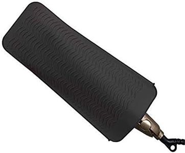 FChome Heat Resistant Silicone Mat Pouch for Hair Straightener,Curling Iron, Flat Irons and Travel Mat and Hot Styling Tools,Black