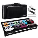 STRICH Guitar Pedal Board Aluminum Alloy 3.24lb Lightweight Pedalboard 28'' x 13.78'' Extra Large Effect Pedals board with Carry Bag, STANDARD 28 (Angled)