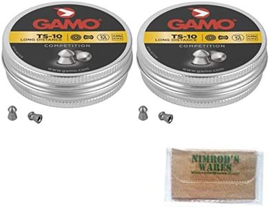 Nimrod's Wares Gamo TS-10 Long Distance Competition .177 Pellets 2-Pack Domed 6321748BT54 Bundle with Microfiber Cloth