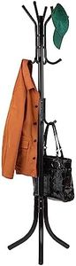 Mind Reader ' Hang' 11 Hook metal Coat, Jacket, Purse, Scarf Rack, Black