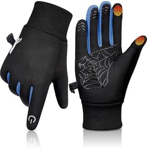 YANIKY Kids Winter Gloves Boys Girls,Anti-Slip Touchscreen Thermal Gloves for Running Cycling Outdoor Activities,Ages 4-12